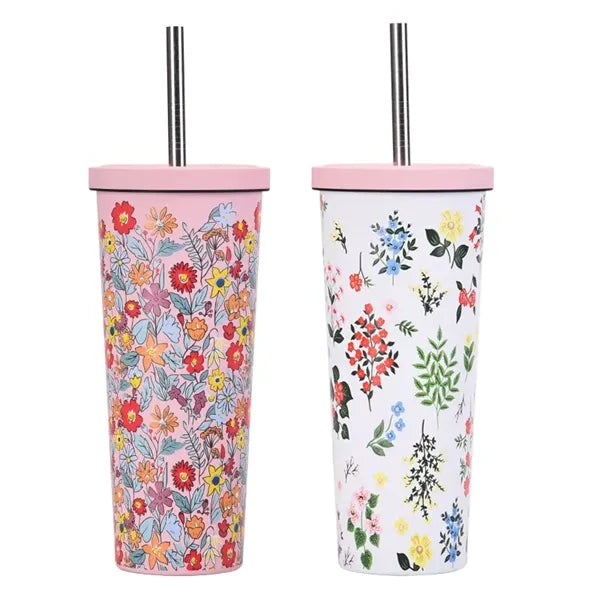 830ml Stainless Steel Printing Tumbler With Straw