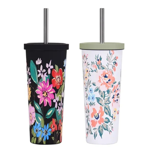 830ml Stainless Steel Printing Tumbler With Straw