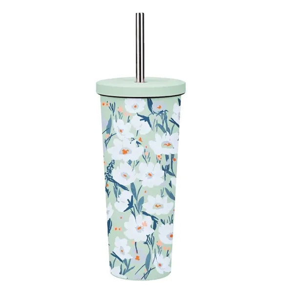 830ml Stainless Steel Printing Tumbler With Straw