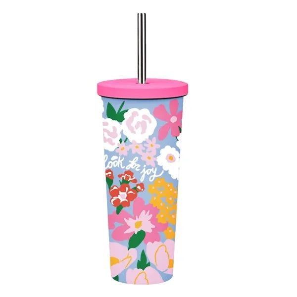 830ml Stainless Steel Printing Tumbler With Straw