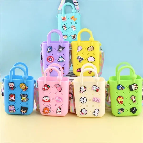 Small Silicone DIY Coin Purse Messenger Bag Beach Handbag