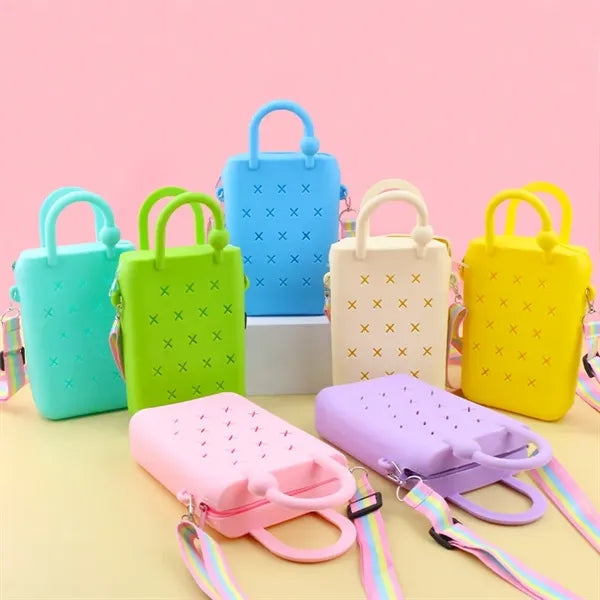 Small Silicone DIY Coin Purse Messenger Bag Beach Handbag