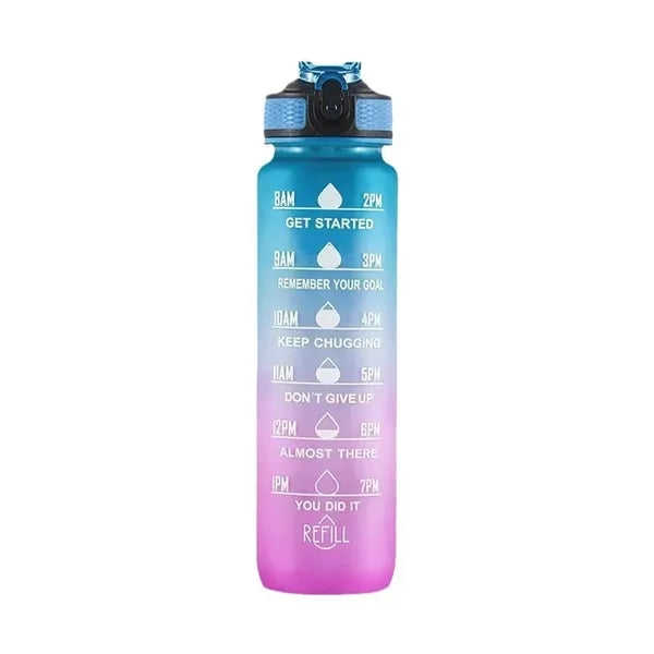 32oz Leakproof BPA Free Water Bottle with Time Marker