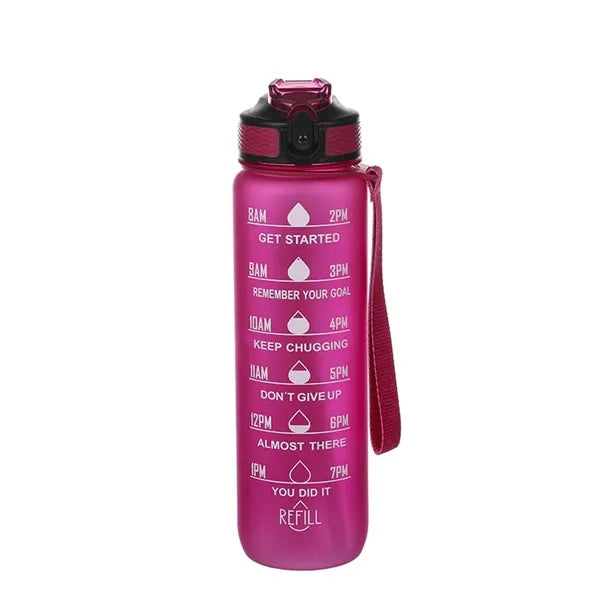 32oz Leakproof BPA Free Water Bottle with Time Marker