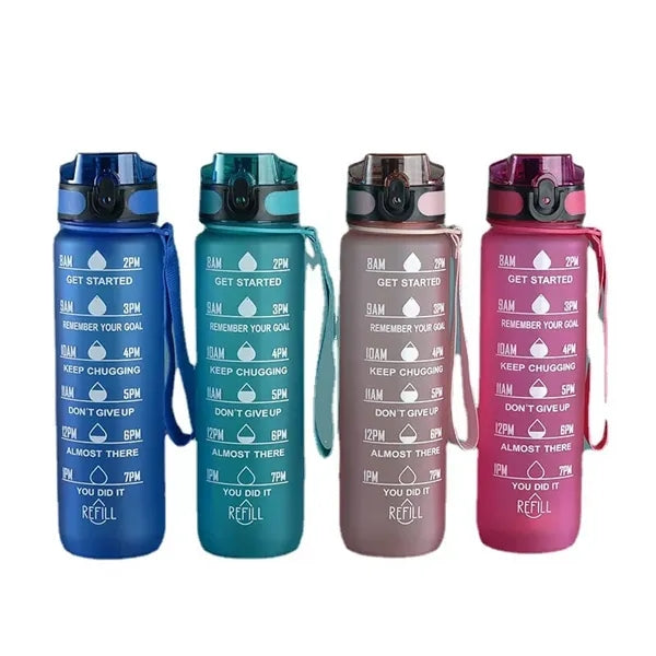 32oz Leakproof BPA Free Water Bottle with Time Marker