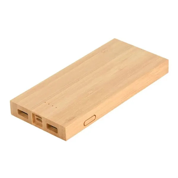 5000 Mah Eco Bamboo Power Bank Fast Wireless Charger