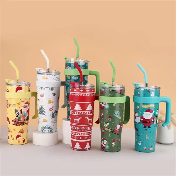 40oz Stainless Steel Tumbler with Handle