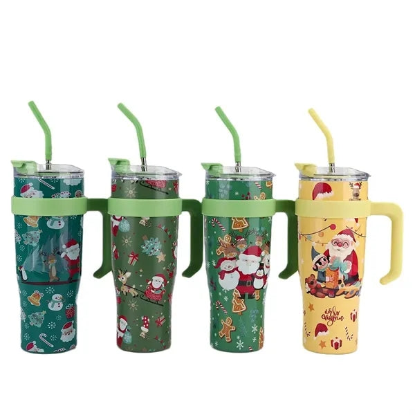 Eco-friendly 40oz Powder Coated Tumbler With Handle
