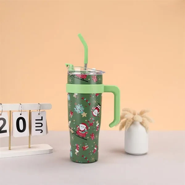 Eco-friendly 40oz Powder Coated Tumbler With Handle
