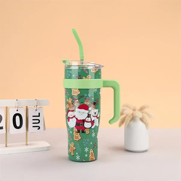 40oz Stainless Steel Tumbler with Handle