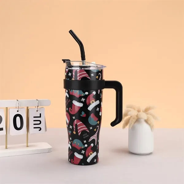 40oz Stainless Steel Tumbler with Handle