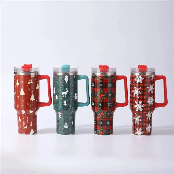 40oz Stainless Steel Tumbler with Handle