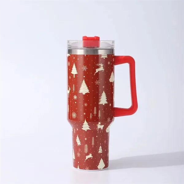 40oz Stainless Steel Tumbler with Handle