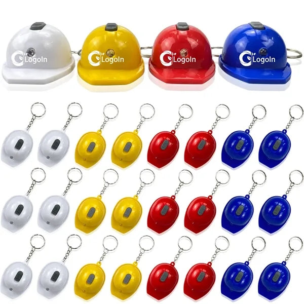 Mini LED Flashlight Keychain Construction Helmet Opener