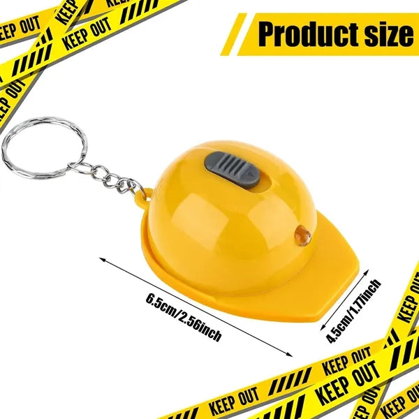 Mini LED Flashlight Keychain Construction Helmet Opener