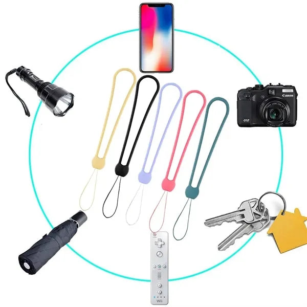 Lanyard Short Small Phone Wrist Straps Silicone Rubber