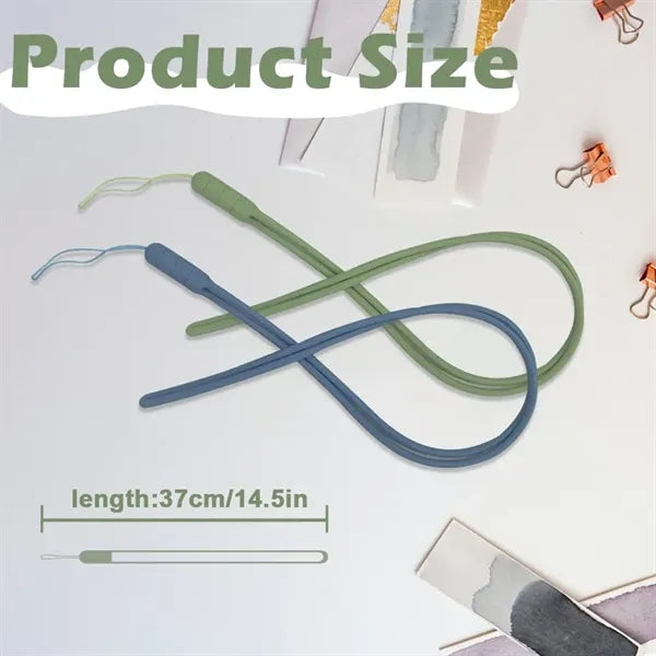 Silicone Neck Strap Lanyard Elastic for ID Badge Holder
