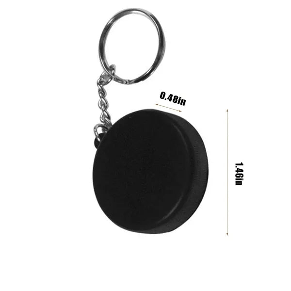 Hockey Puck Keychains Sports Ball Key Rings Party Favors