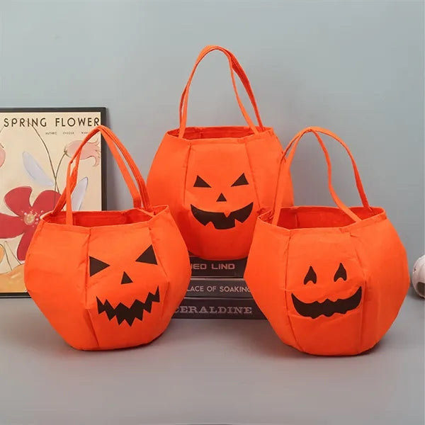 Halloween Pumpkin Buckets Candy Tote Bags