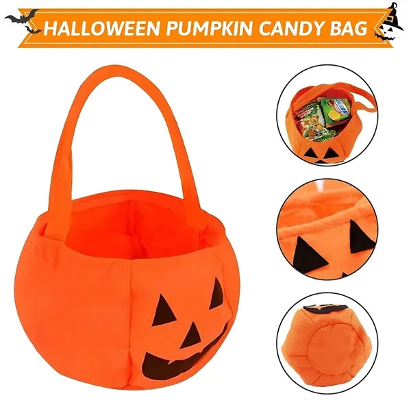 Halloween Pumpkin Buckets Candy Tote Bags