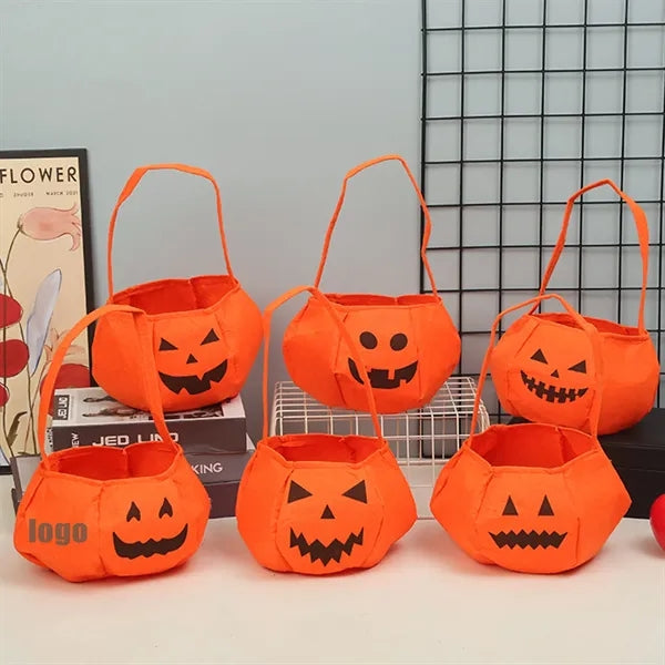Halloween Pumpkin Buckets Candy Tote Bags