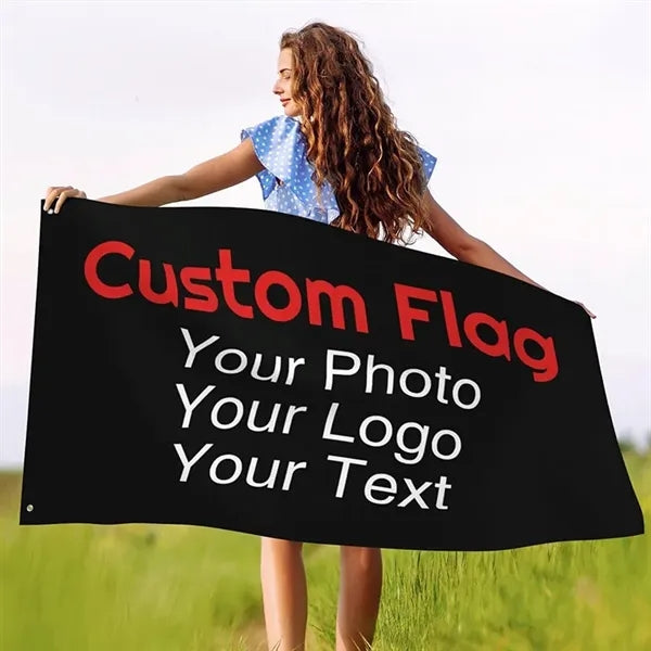 Flag 2x3 Design Your Own Text Logo Photo