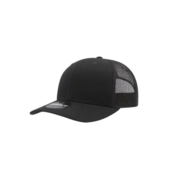 Decky 6 Panel Mid Profile Structured Cotton Blend Trucker