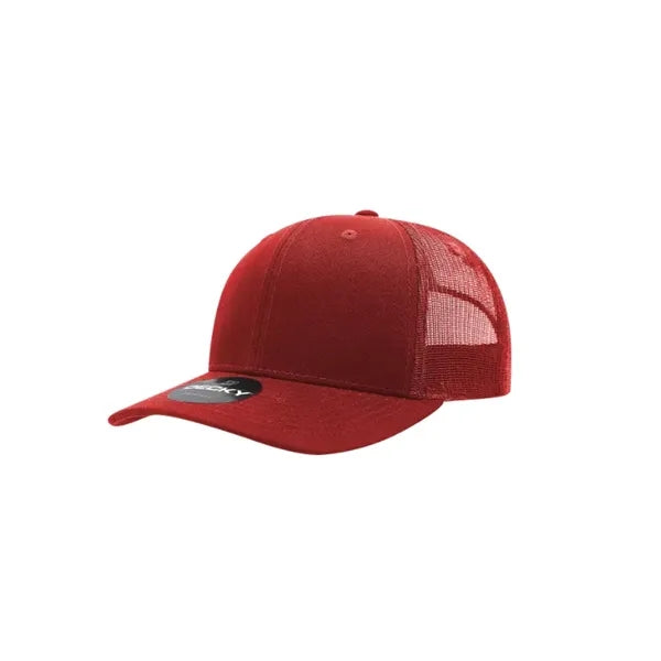 Decky 6 Panel Mid Profile Structured Cotton Blend Trucker