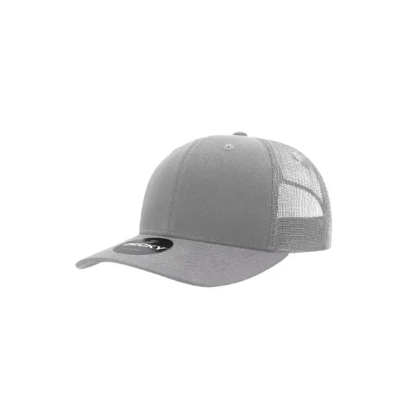 Decky 6 Panel Mid Profile Structured Cotton Blend Trucker