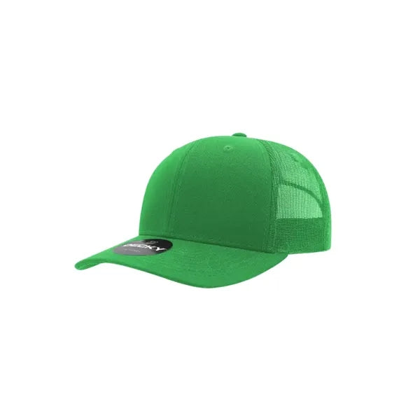 Decky 6 Panel Mid Profile Structured Cotton Blend Trucker