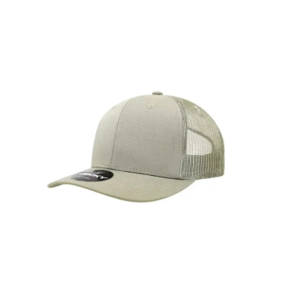 Decky 6 Panel Mid Profile Structured Cotton Blend Trucker