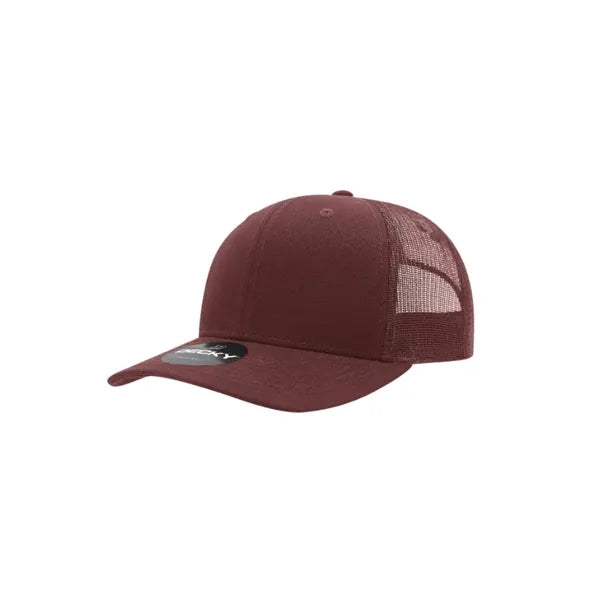 Decky 6 Panel Mid Profile Structured Cotton Blend Trucker