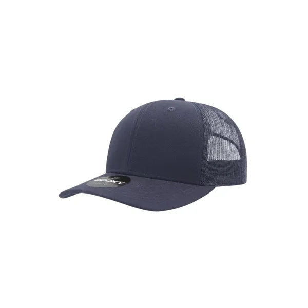 Decky 6 Panel Mid Profile Structured Cotton Blend Trucker