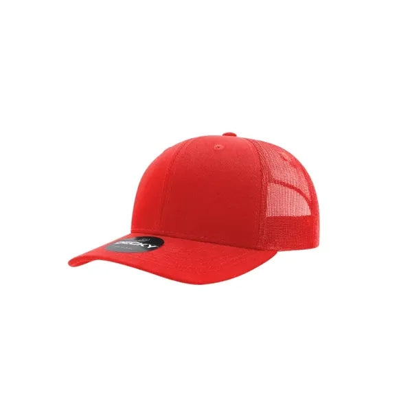 Decky 6 Panel Mid Profile Structured Cotton Blend Trucker