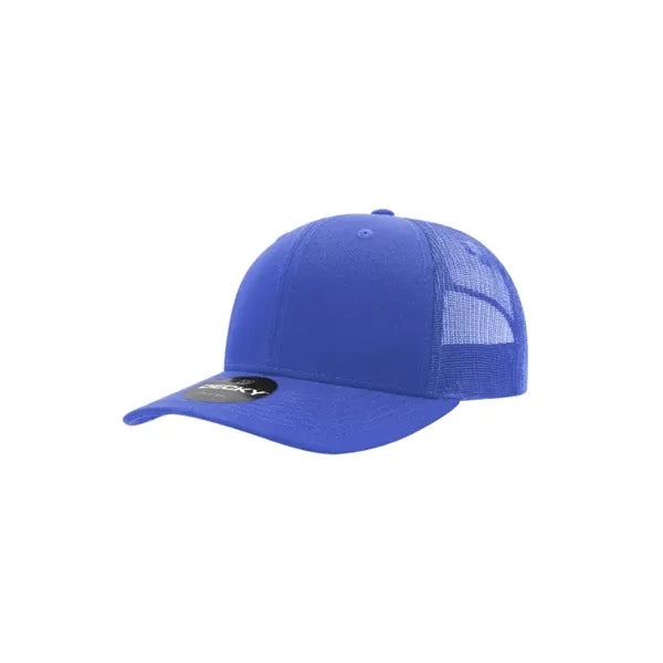 Decky 6 Panel Mid Profile Structured Cotton Blend Trucker