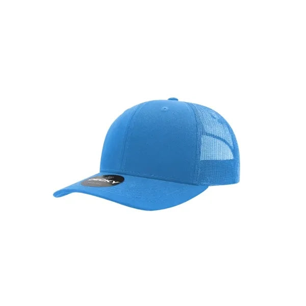 Decky 6 Panel Mid Profile Structured Cotton Blend Trucker