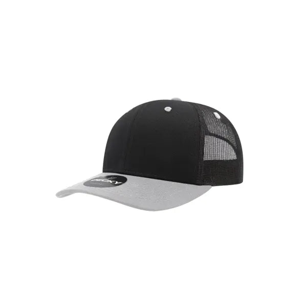 Decky 6 Panel Mid Profile Structured Cotton Blend Trucker