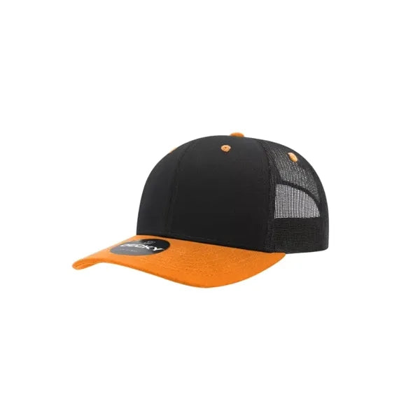 Decky 6 Panel Mid Profile Structured Cotton Blend Trucker