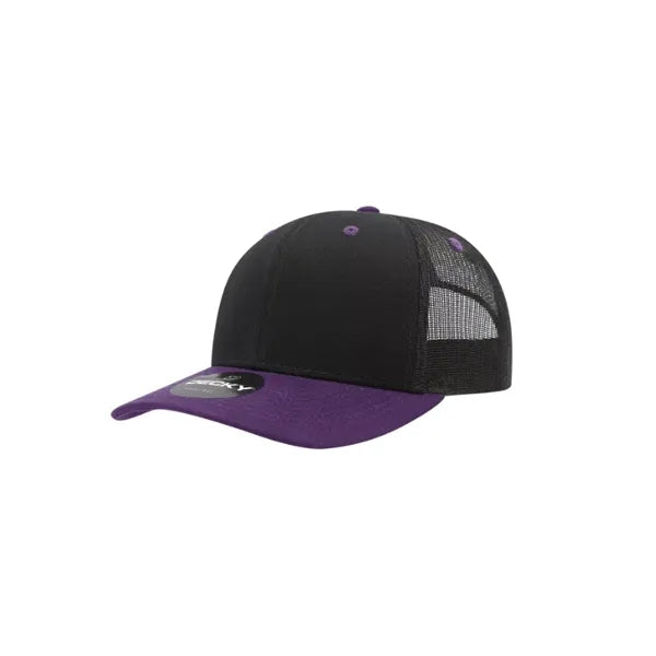 Decky 6 Panel Mid Profile Structured Cotton Blend Trucker