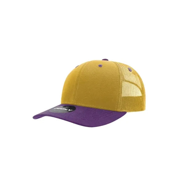 Decky 6 Panel Mid Profile Structured Cotton Blend Trucker