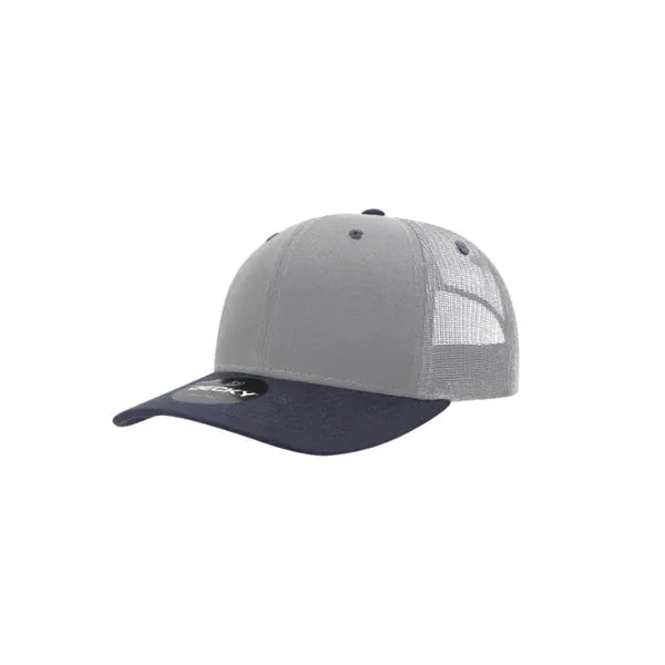 Decky 6 Panel Mid Profile Structured Cotton Blend Trucker