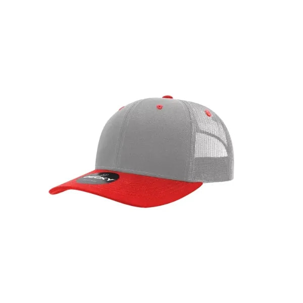 Decky 6 Panel Mid Profile Structured Cotton Blend Trucker