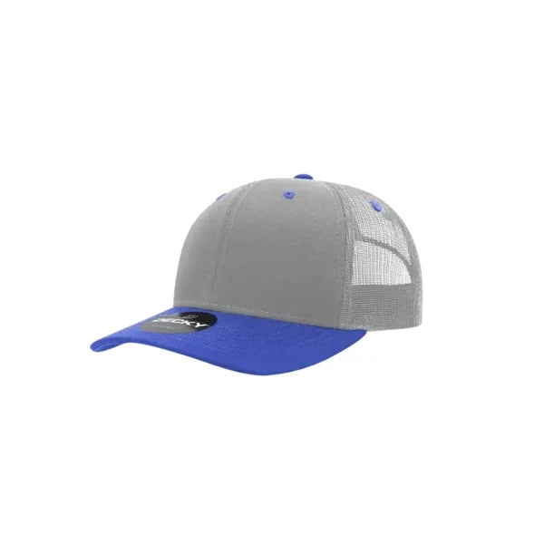 Decky 6 Panel Mid Profile Structured Cotton Blend Trucker