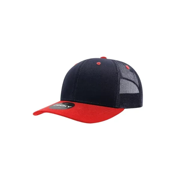 Decky 6 Panel Mid Profile Structured Cotton Blend Trucker