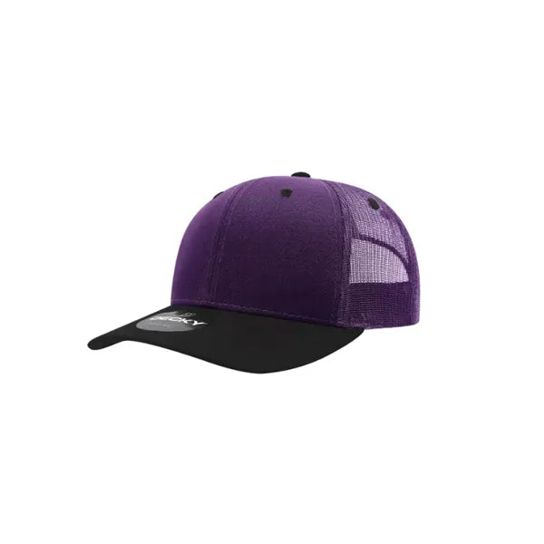 Decky 6 Panel Mid Profile Structured Cotton Blend Trucker