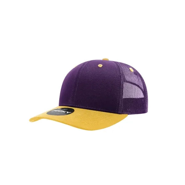 Decky 6 Panel Mid Profile Structured Cotton Blend Trucker