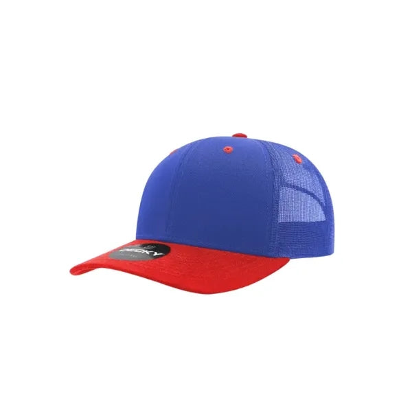 Decky 6 Panel Mid Profile Structured Cotton Blend Trucker