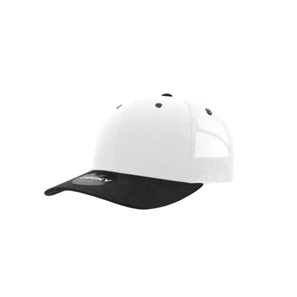 Decky 6 Panel Mid Profile Structured Cotton Blend Trucker
