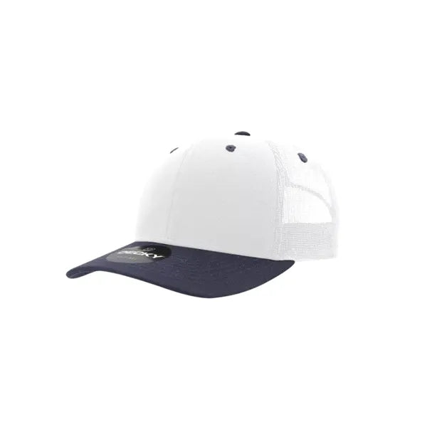 Decky 6 Panel Mid Profile Structured Cotton Blend Trucker