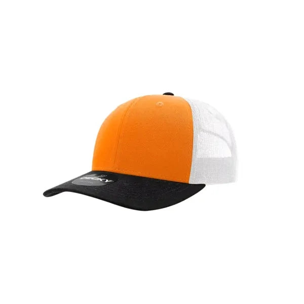 Decky 6 Panel Mid Profile Structured Cotton Blend Trucker